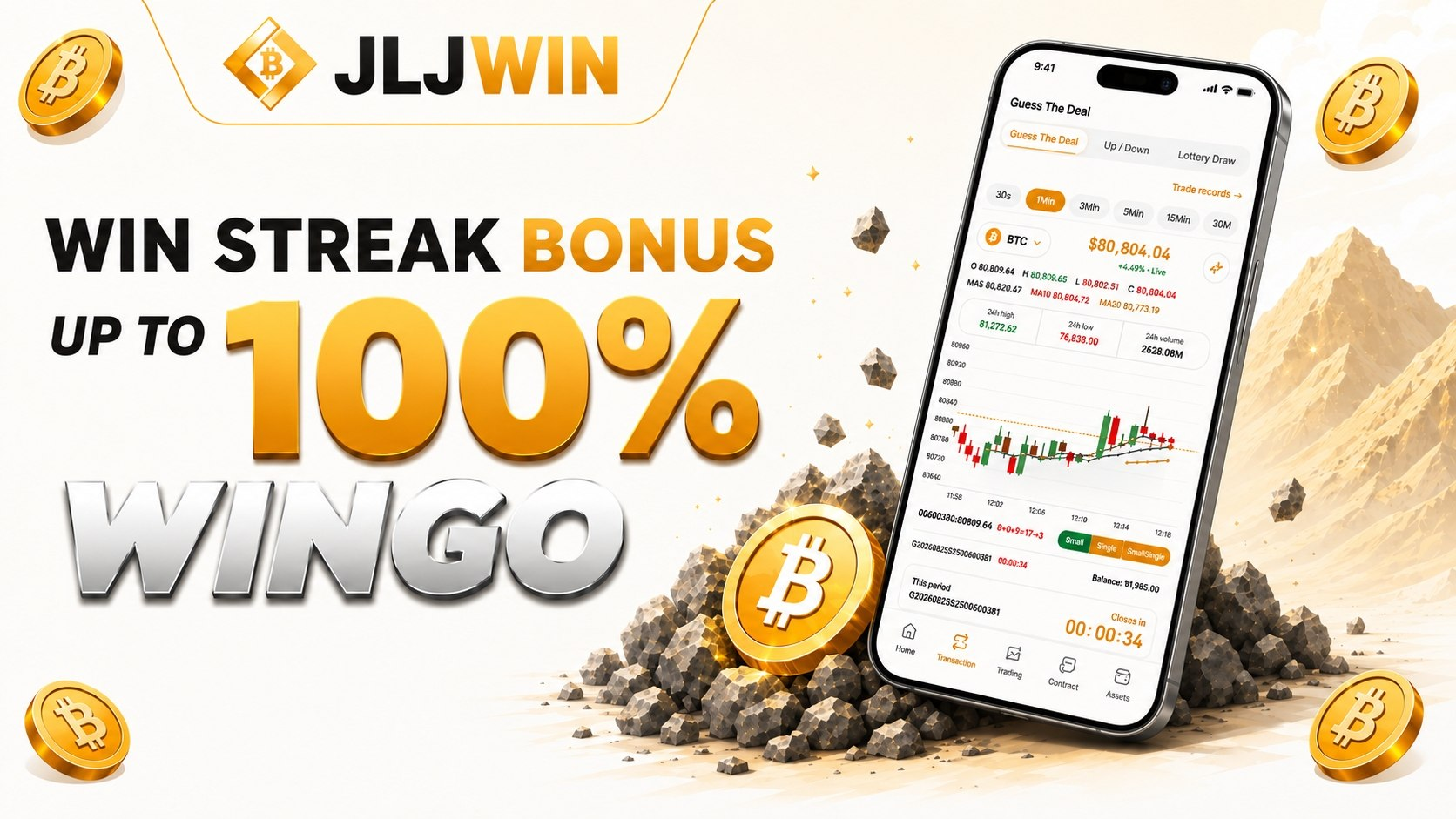 WIN STREAK BONUS UP TO 100%